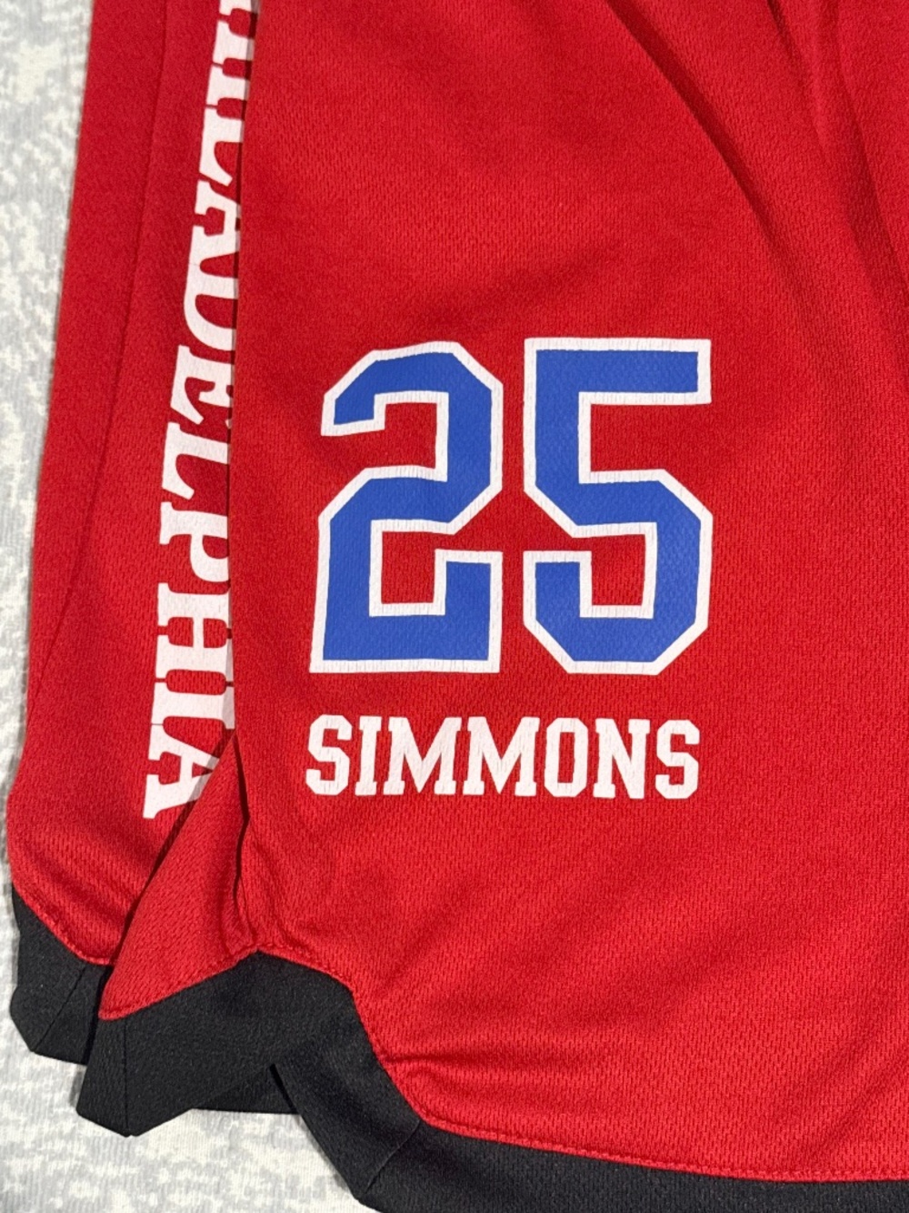 Philadelphia 76ers Ben Simmons #25 NBA Basketball Shorts - Red - XL